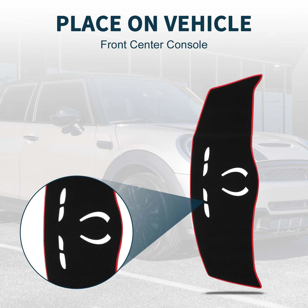 Dashboard Cover Mat for BMW Mini Cooper F55/F56 (2014–2024) Black Red