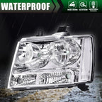 Clear Lens Chrome Headlights Assembly for Avalanche Tahoe Suburban (2007–2014)