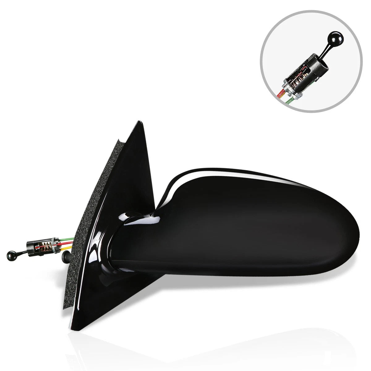Left Manual Side View Door Mirror for Saturn SC Coupe (1997–2002)