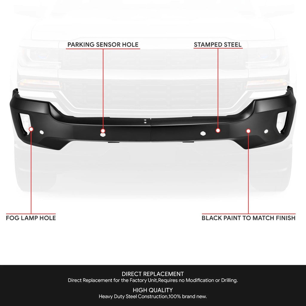 Front Bumper Face Bar for Chevrolet Silverado 1500 LD (2016–2019)