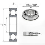 Deep Groove Ball Bearing 6310NR for Scooter Skateboard Wheel (50x110x27mm)