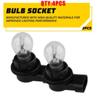 2X DRL Daytime Running Light Bulb with Socket for Jeep Renegade (2014–2020)