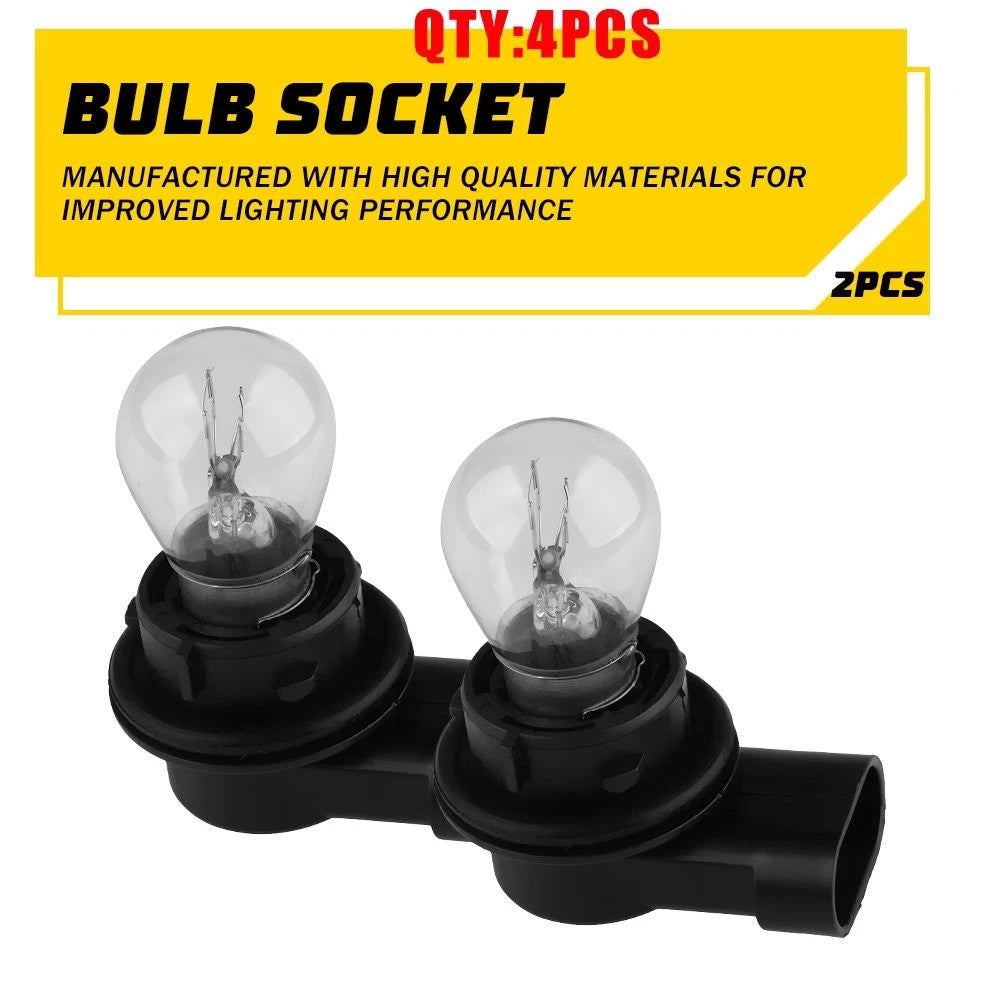 2X DRL Daytime Running Light Bulb with Socket for Jeep Renegade (2014–2020)