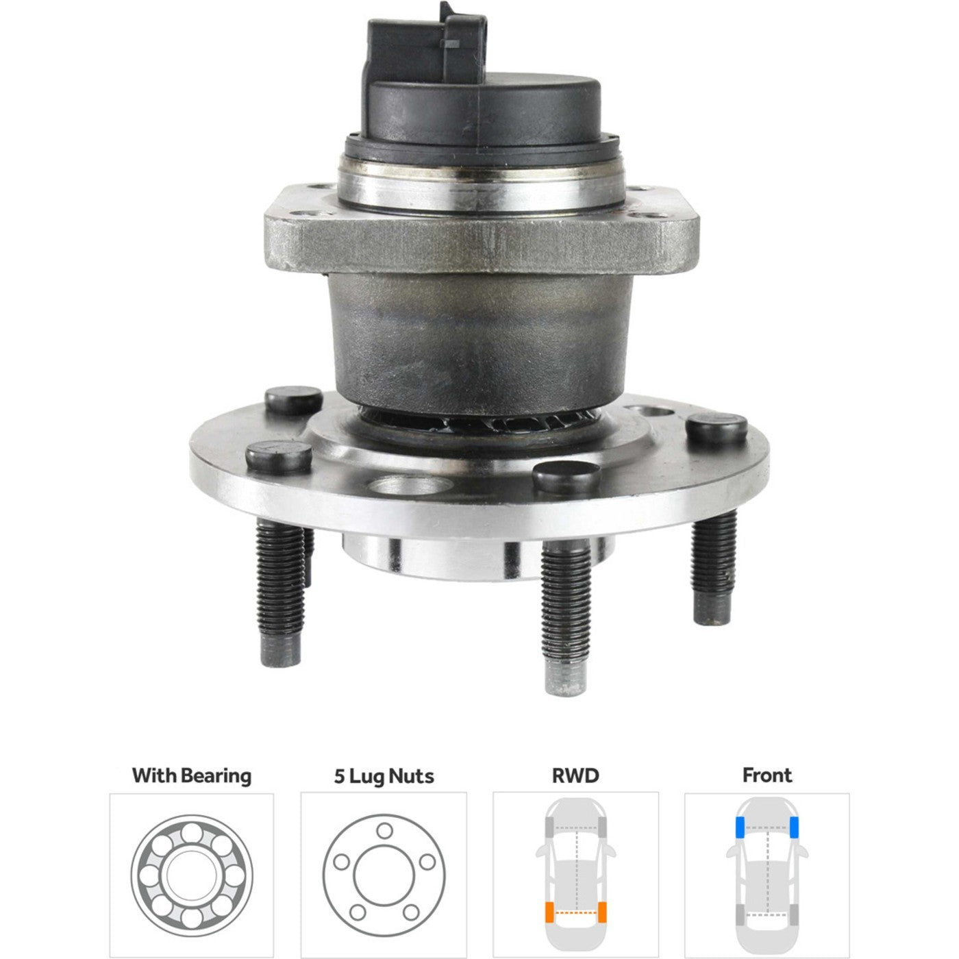 Wheel Hubs for Chevrolet Camaro (1993–2002) Front Left Right with Bearing RWD