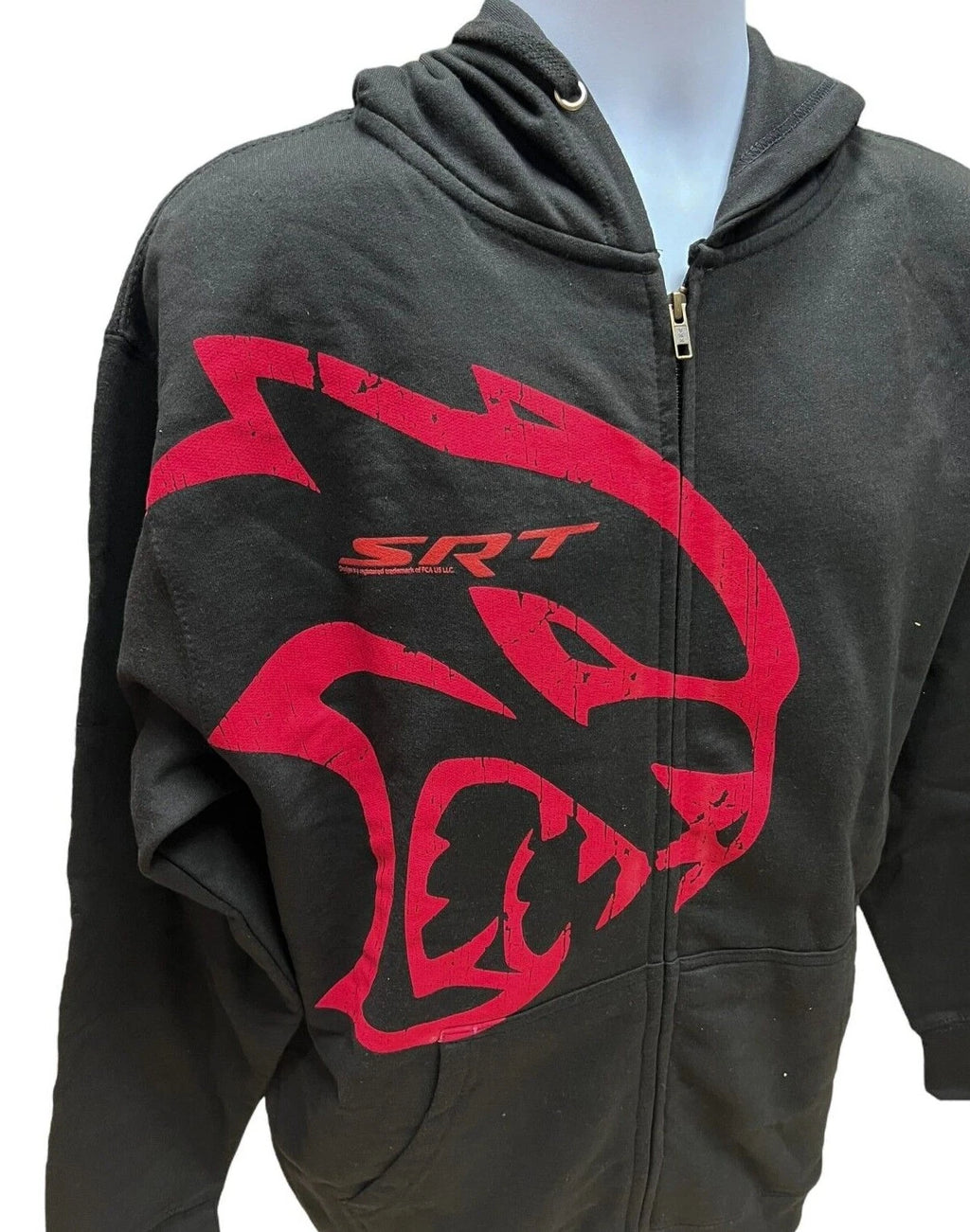 Black Zip Up Hoodie Jacket for Dodge Charger Challenger SRT Hellcat (2015–2023)