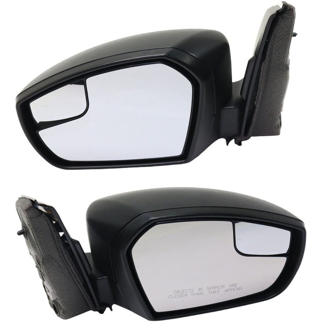 Set of 2 Mirrors for 2017-2018 Ford Escape Textured Black