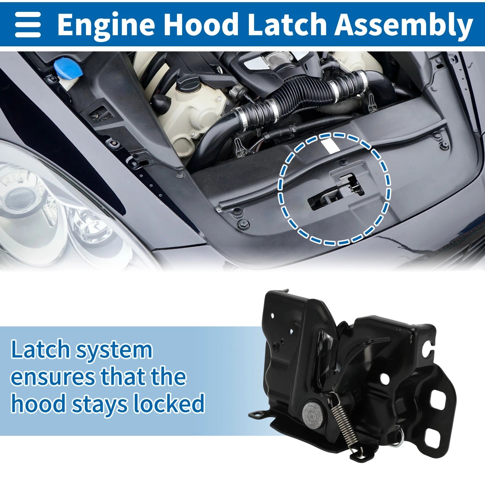 Hood Latch Assembly for Chrysler 200 (2011–2014) No. 4389642AB