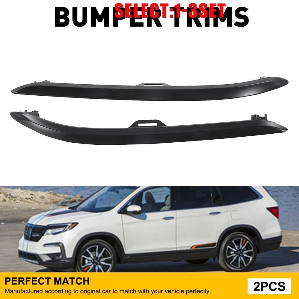 Set of 2 Front Bumper Trim Garnish Left Right for Honda Pilot (2019–2022)
