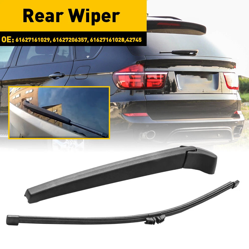 Rear Wiper Arm & Blade Set for BMW X5 X5M (2007–2013) 61627161029 61627206357