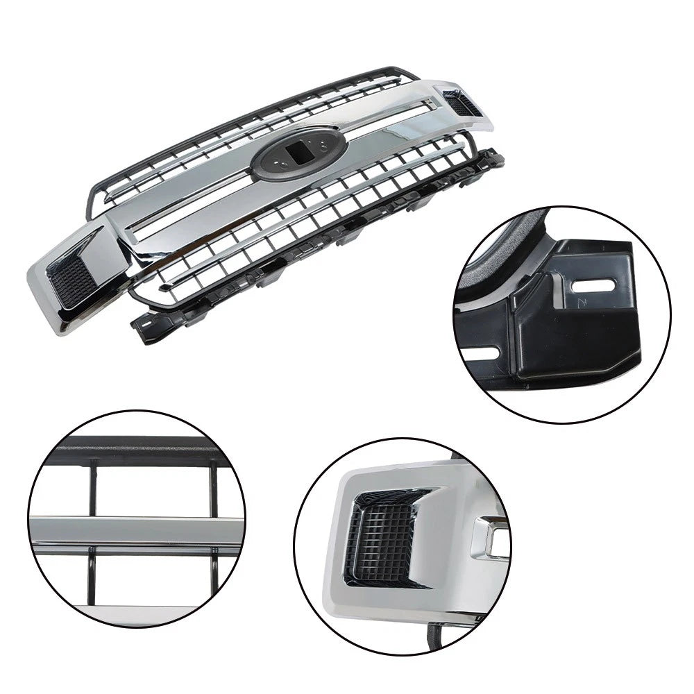Chrome Front Upper Radiator Grille Assembly for Ford F-150 (2018–2020)