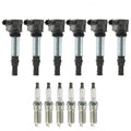 Set of 6 Ignition Coils & NGK Laser Iridium Spark Plugs for Enclave CTS CX-9 (2007–2019)