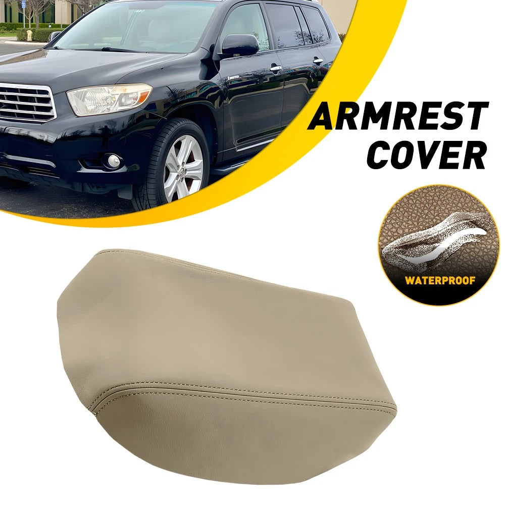 Center Console Lid Armrest Cover for Toyota Highlander (2008–2013) Beige EPY