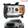 Set of 2 Halogen LED DRL Projector Headlights for GMC Canyon (2015–2022)
