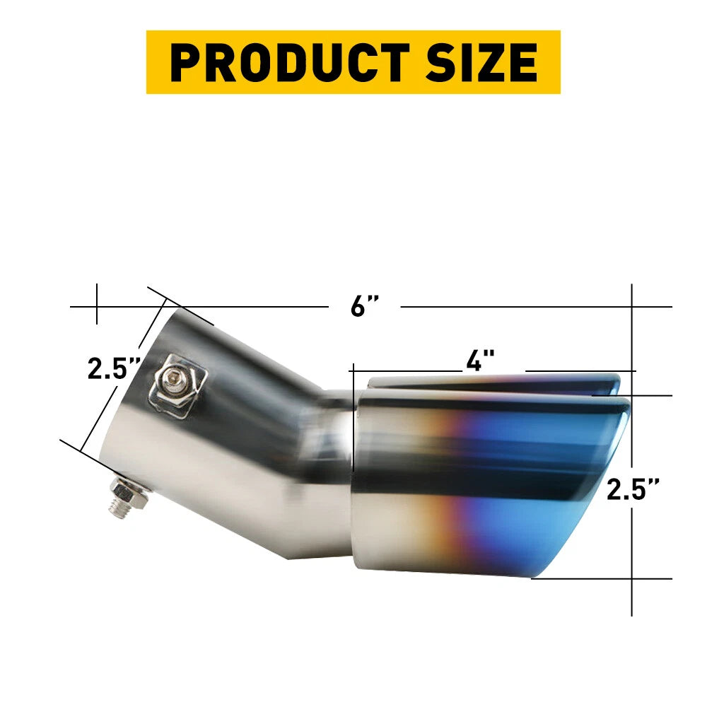 Stainless Steel Exhaust Pipe Tip for Universal Vehicles