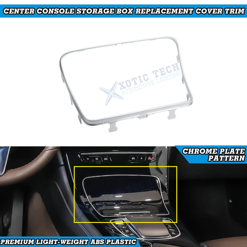 Chrome Center Ashtray Frame Trim for Mercedes-Benz W205 W253 (2016–2021)