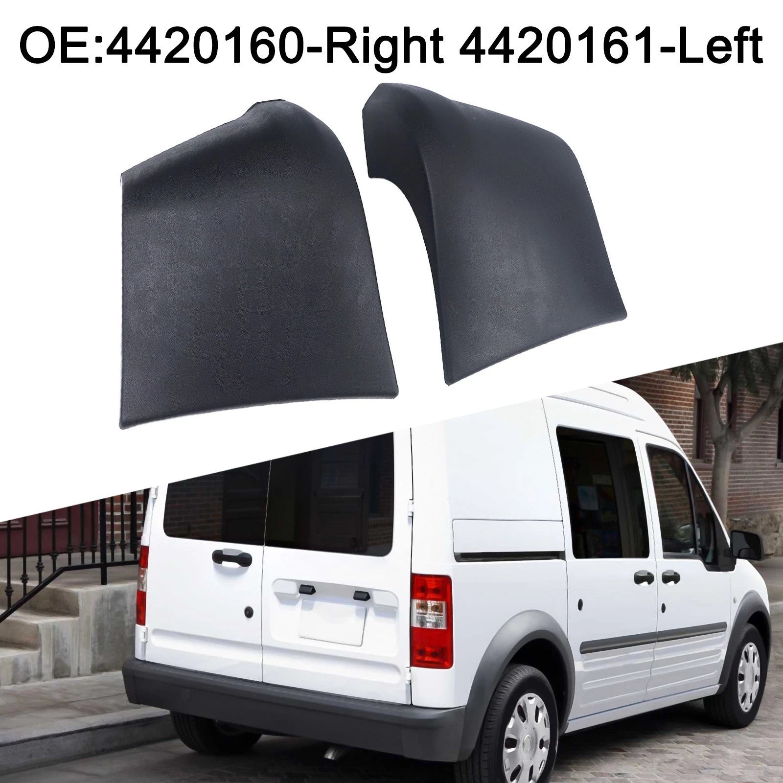 Rear Bumper Protection for Ford Transit Connect (2014–2023) with Clip Support