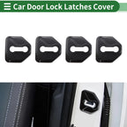 Set of 4 Car Door Lock Latches Cover for Subaru Forester (2004–2024) Metal Black