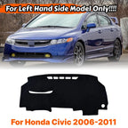 Non-Slip LHD Poly Carpet Dash Mat Cover for Honda Civic (2006–2011)