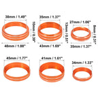 6X Orange Aluminium Alloy Knob Trim Ring Cover for Ford F150 (2016–2020)