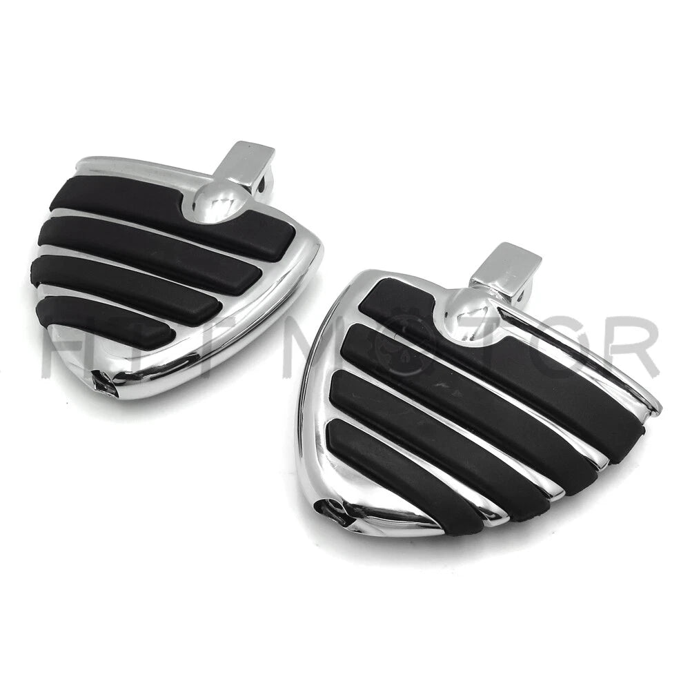 Chrome Wing Mini Floorboards w/ Adapters for Suzuki Marauder 1600 (2000–2005)