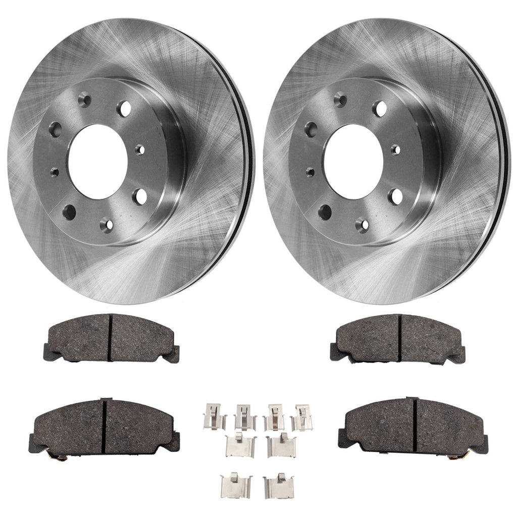 Front Brake Disc Rotors and Pads Kit for Honda Civic Coupe Sedan (93–97)