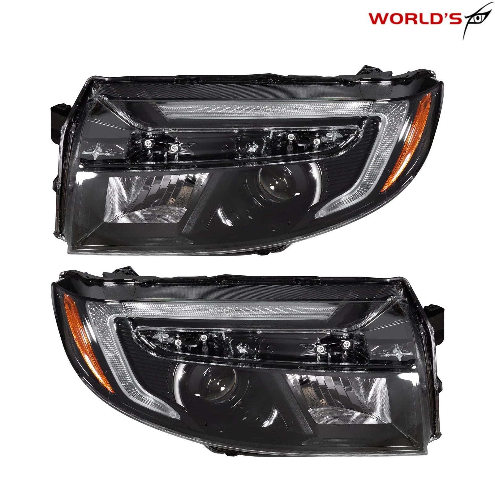 Set of 2 LED Headlights for Honda Ridgeline/Passport (2022–2025) Black