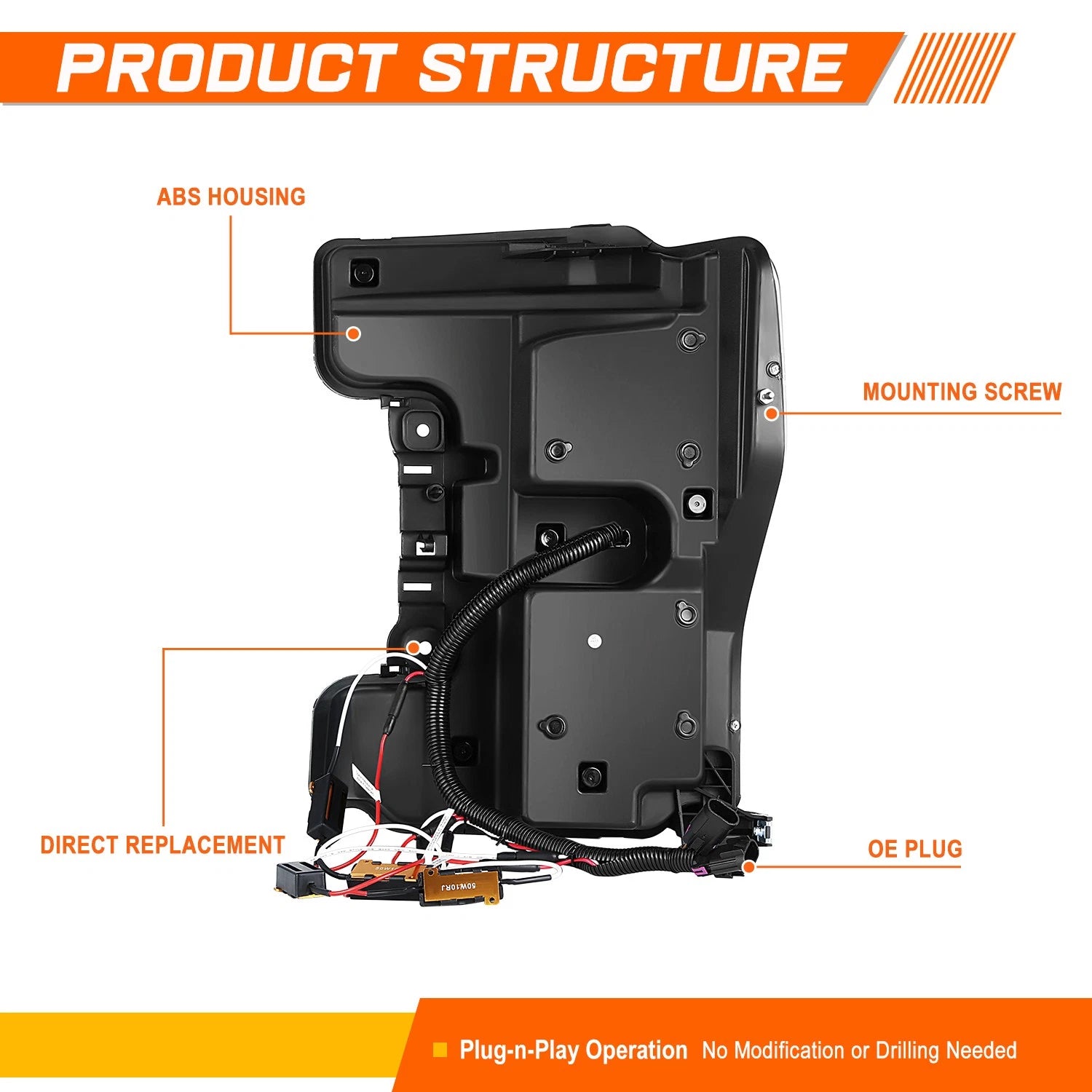 Rear Bumper Assembly for Nissan NV1500 NV2500 NV3500 (2012–2021)