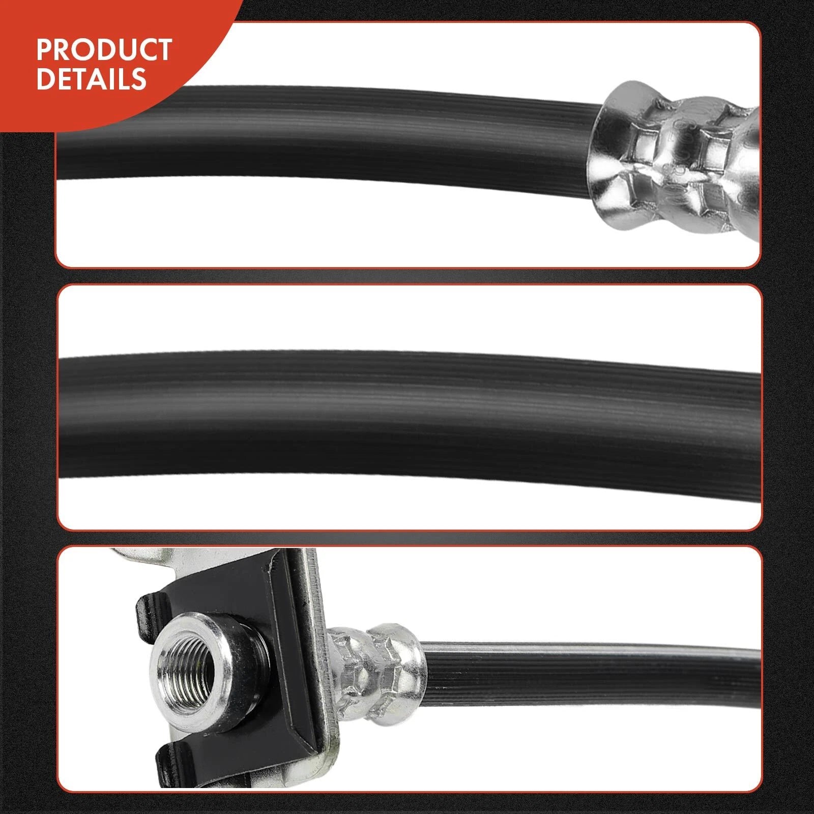 Rear Left Brake Hydraulic Hose for Hyundai Accent (2018–2022) Kia Rio (2018–2023)
