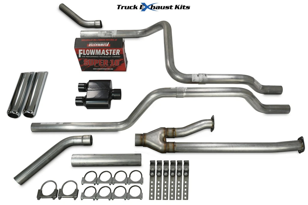 2.5" Dual Exhaust Kit for Toyota Tundra (2014–2021) Super 10 Chrome Tip