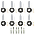 Set of 8 NGK Iridium IX Spark Plugs & Coil Boots for Ford F-150, Mustang (2011–2021)