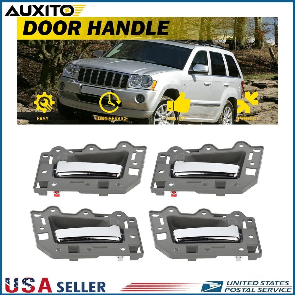 Set of 4 Door Handles for Jeep Grand Cherokee (2005–2010) Gray
