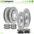 Set of 4 Brake Pads and Rotors for Dodge Grand Caravan (2008–2011) Drilled