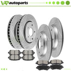Set of 4 Brake Pads and Rotors for Dodge Grand Caravan (2008–2011) Drilled