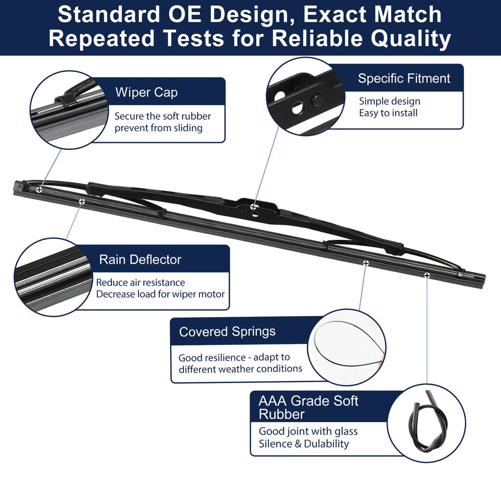 13" Rear Windshield Wiper Blade for Audi A3/S3 (2003–2013)