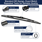 13" Rear Windshield Wiper Blade for Audi A3/S3 (2003–2013)