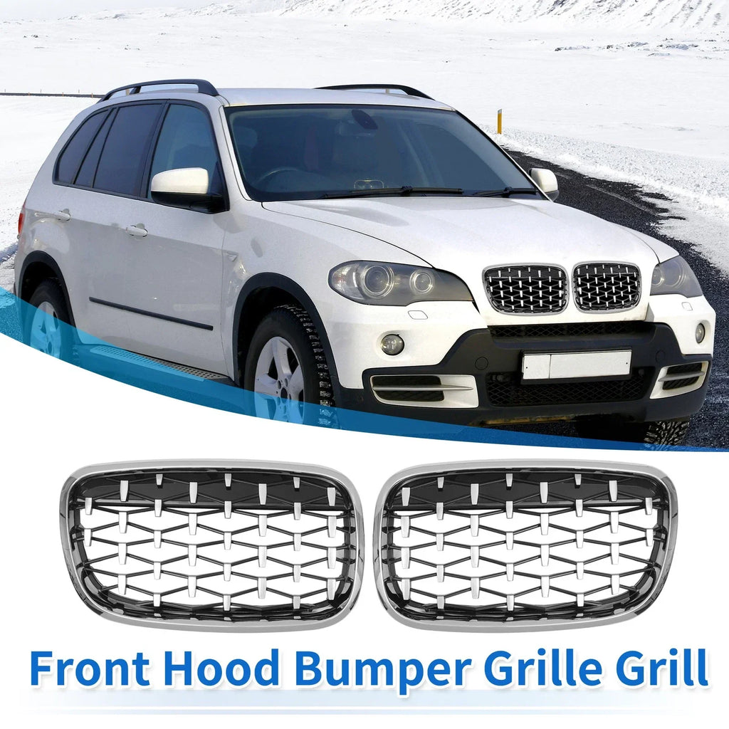Front Hood Bumper Grille Grill 1 Pair for BMW X5 X6