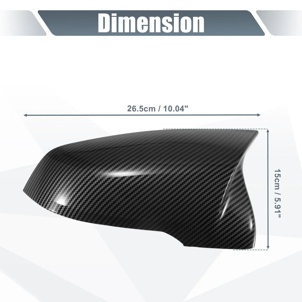 Pair Rearview Mirror Cover Cap Carbon Fiber for BMW X1 F48 F49 X2 F39
