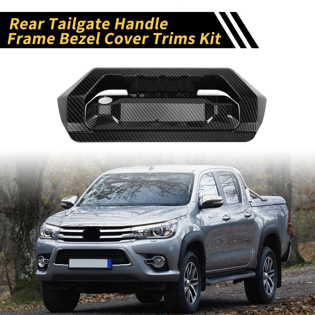 Carbon Fiber Rear Handle Frame Bezel Trim Kit for Toyota Tundra (2022–2024)