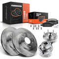 Set of 8 Disc Brake Rotors & Pads with Hub Bearings for Chevy Suburban