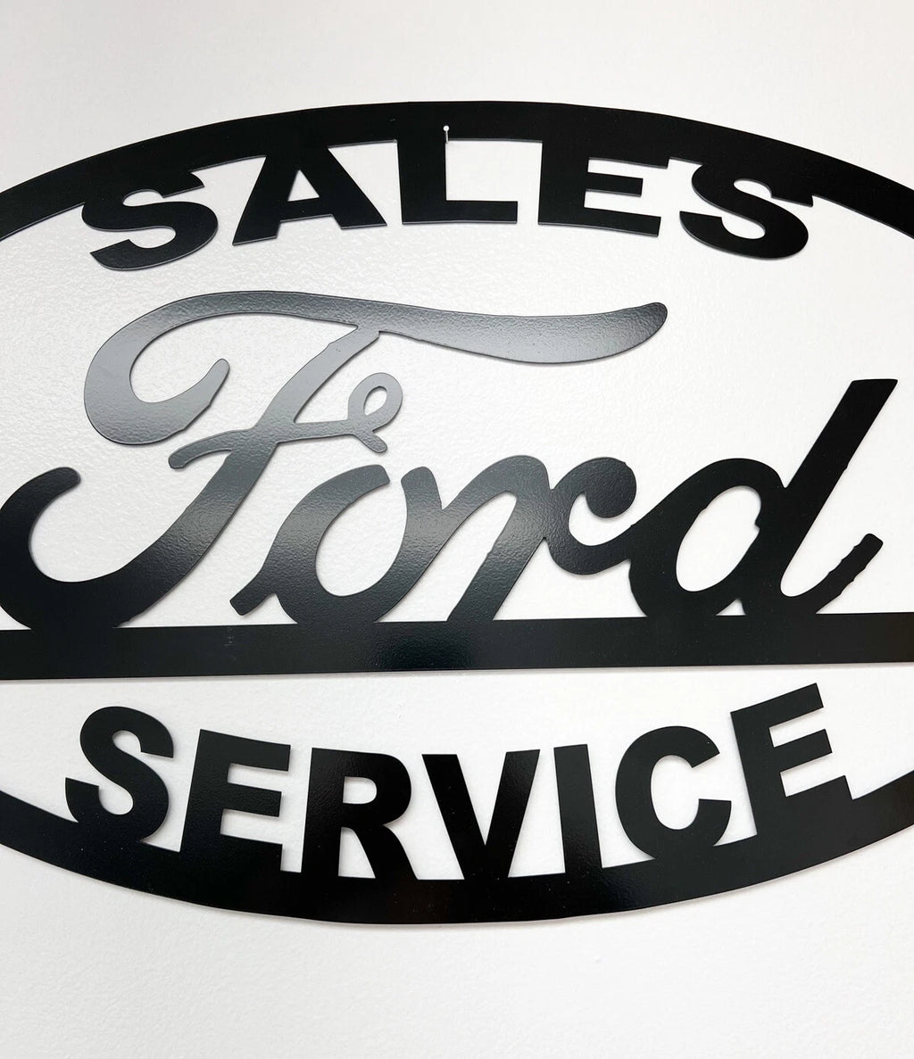 Metal Sign for Ford Sales Service Garage Wall Decor (24x14) (1930–2024)
