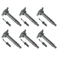 Set of 6 Ignition Coils & NGK G-Power Spark Plugs for Lexus Toyota