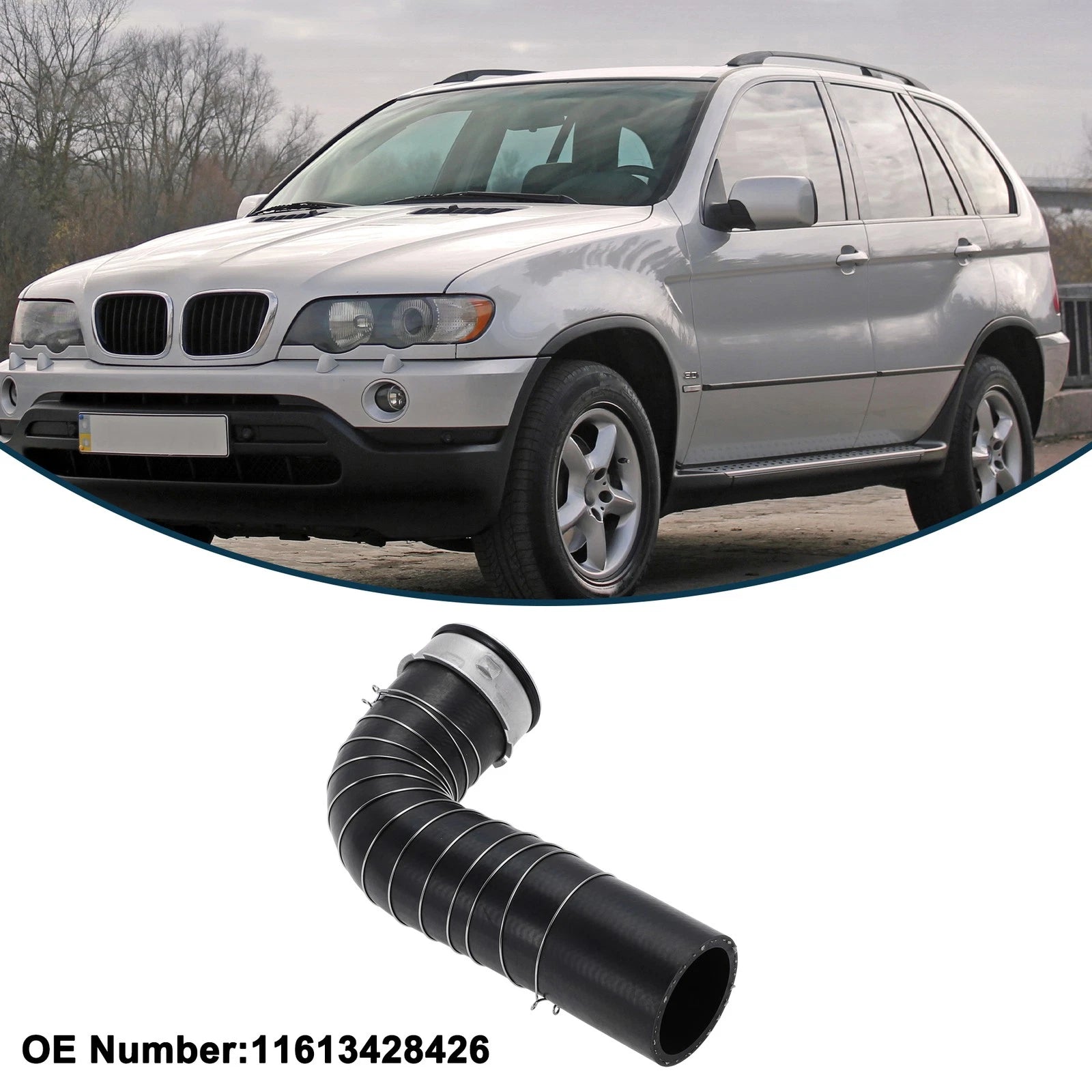 Radiator Hose for BMW X3 E83 2.0D (2003–2010) No. 11613428426 Black