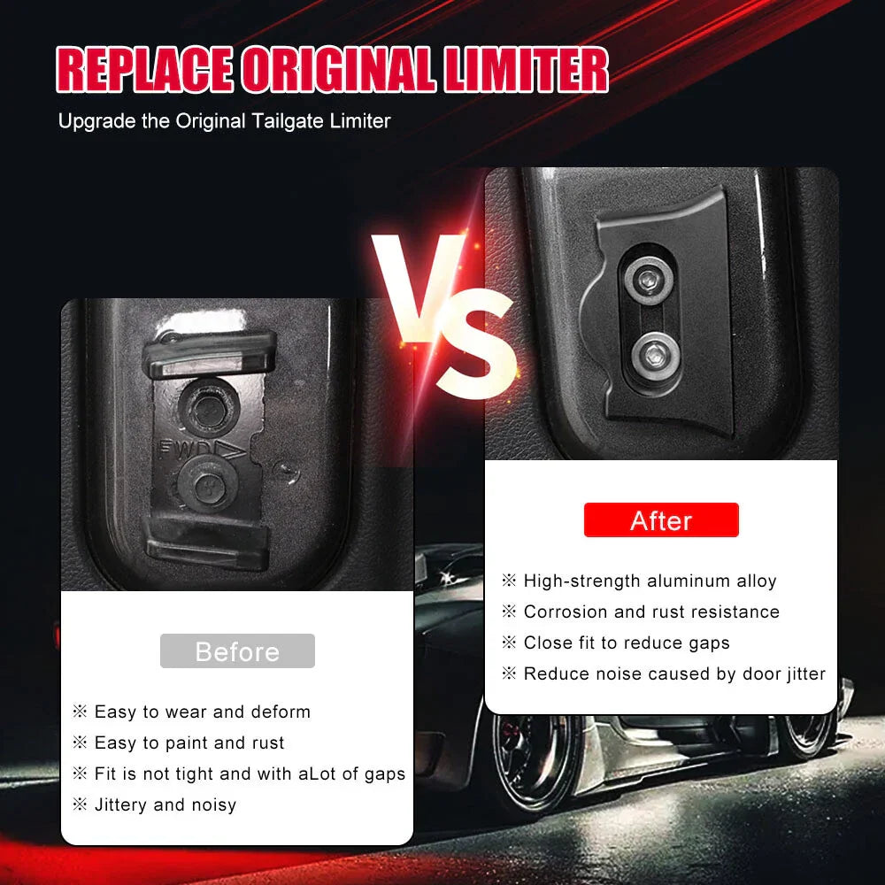 Aluminum Alloy Rear Tailgate Stopper for Jeep Wrangler JL JLU (2018-2021)