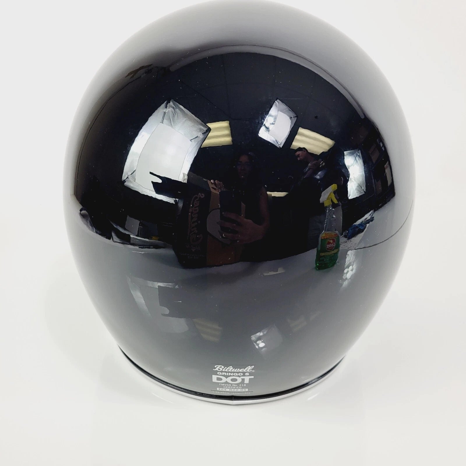 Biltwell Gringo S Helmet for Motorcycle (Gloss Black, Metallic Sea Foam)