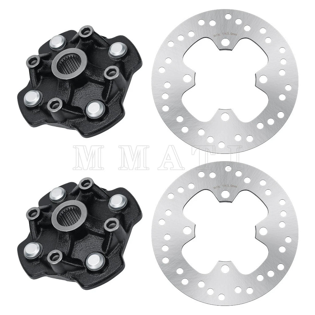 2x Front Wheel Hubs & Brake Rotors for Honda TRX500 Foreman/Rubicon (2014–2019)