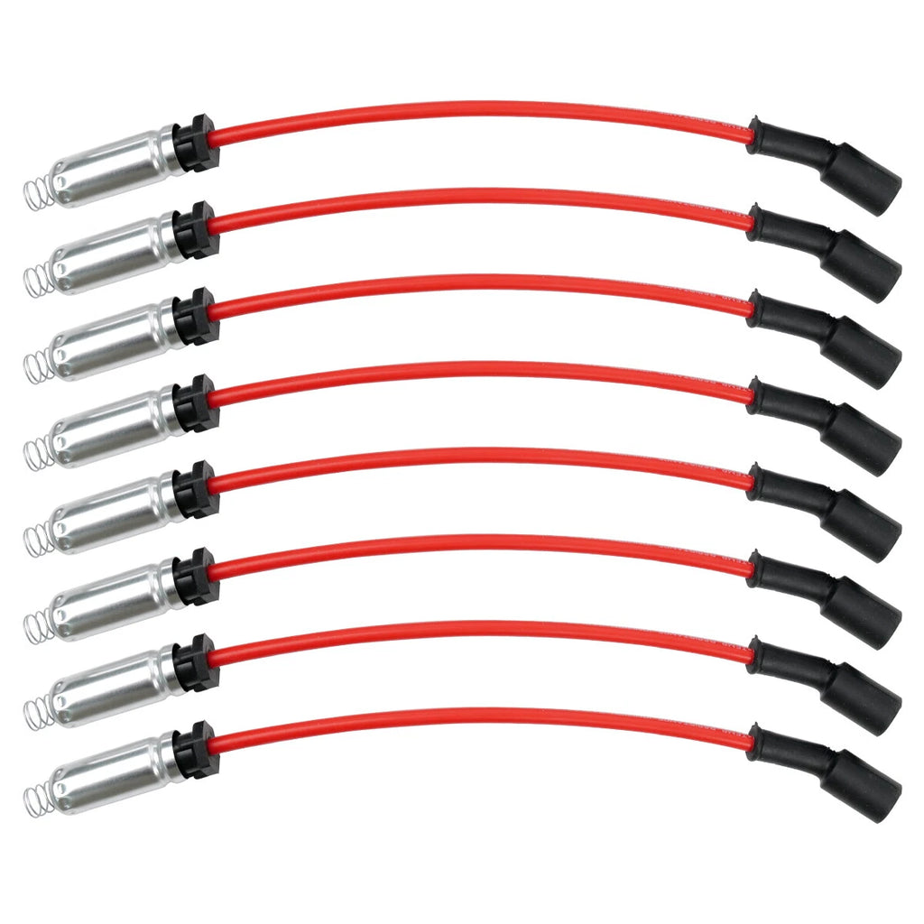 8X Spark Plug Wire + Plug for Chevy GMC Vortec 4.8L 5.3L 6.0L (1999–2006)