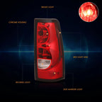 Red Lens Tail Brake Light with Reverse Lamp for Silverado/Sierra (2003–2007)