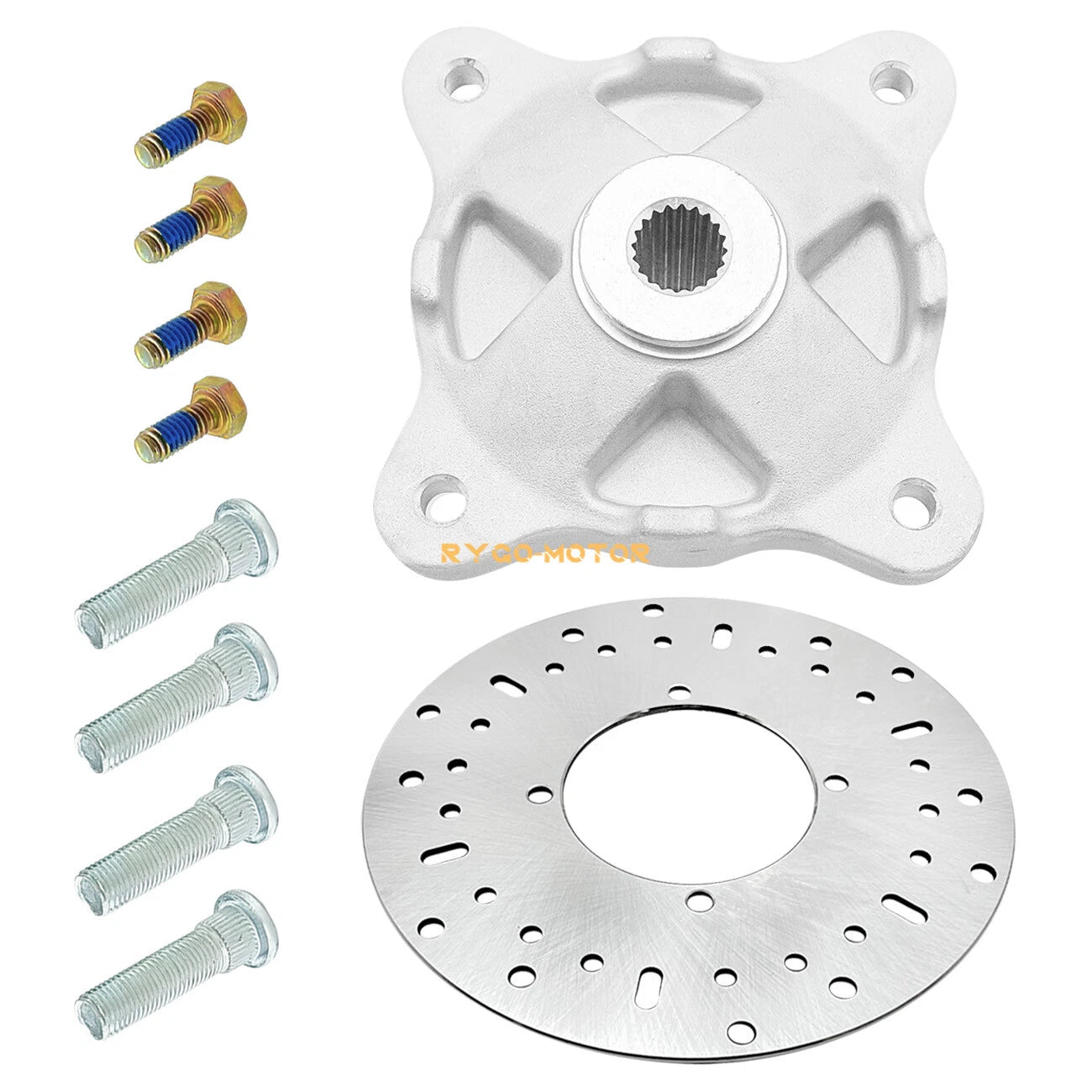 Front Wheel Hub, Studs & Brake Rotor Kit for Polaris Magnum 330 4x4 (2004–2006)