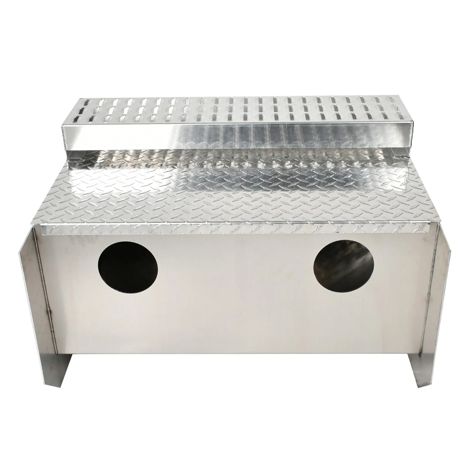 Aluminum Diamond Plate Step Battery Box Tool Box for Peterbilt 378 379 389 (31"x30"x19")