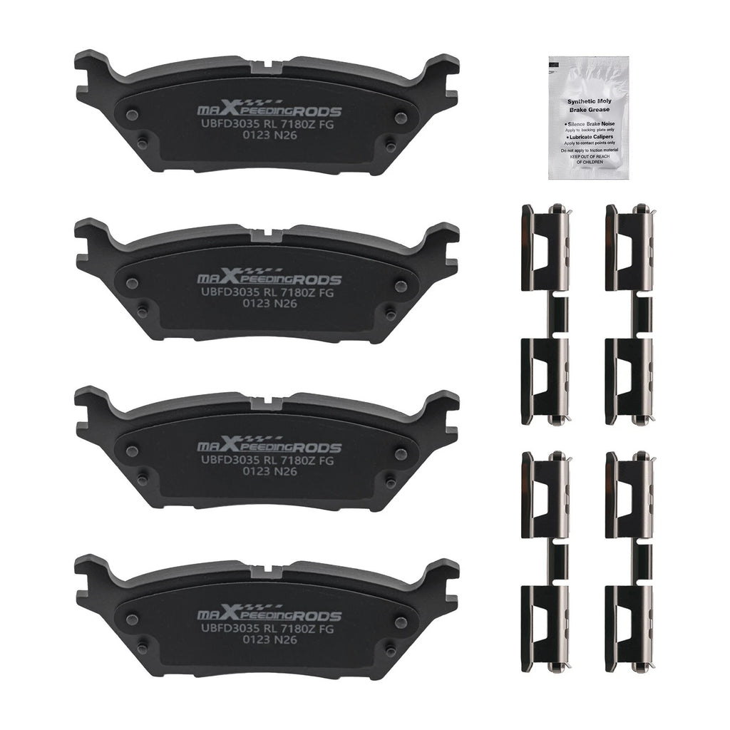 Set of 4 Rear Ceramic Brake Pads for Lincoln Navigator (2018–2022) Ford F-150 (2015–2020)